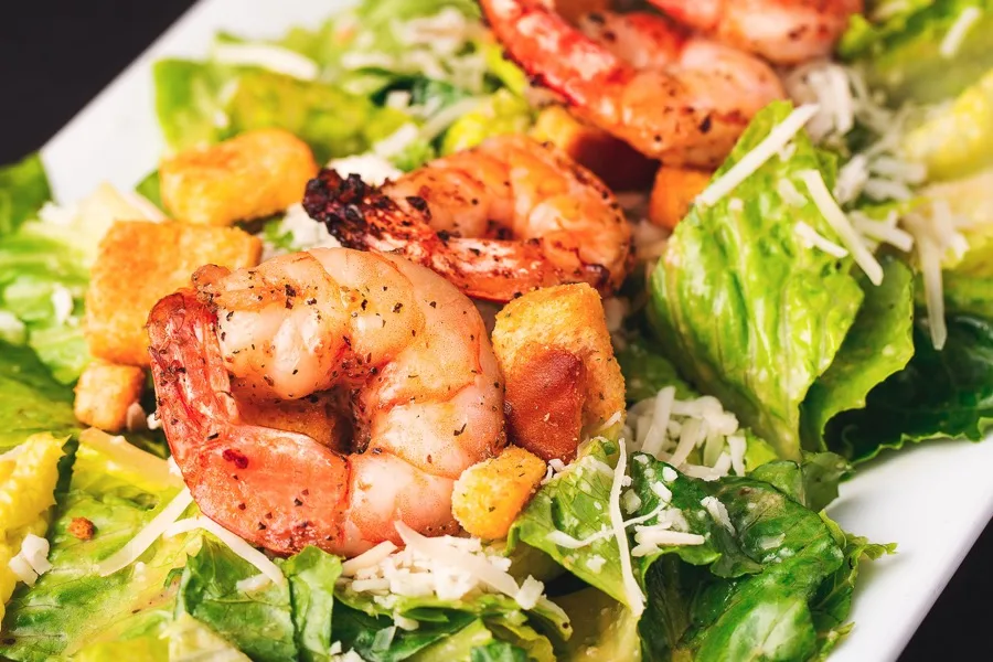 Caesar Salad with Grilled Shrimp